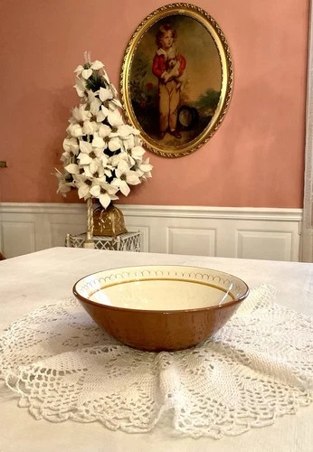 Stangl Pottery Golden Blossom Large Serving Bowl Vintage Retired 10” USA