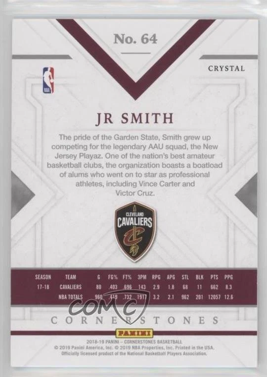 2018-19 Panini Cornerstones Crystal /79 JR Smith #64 - Image 2 of 2