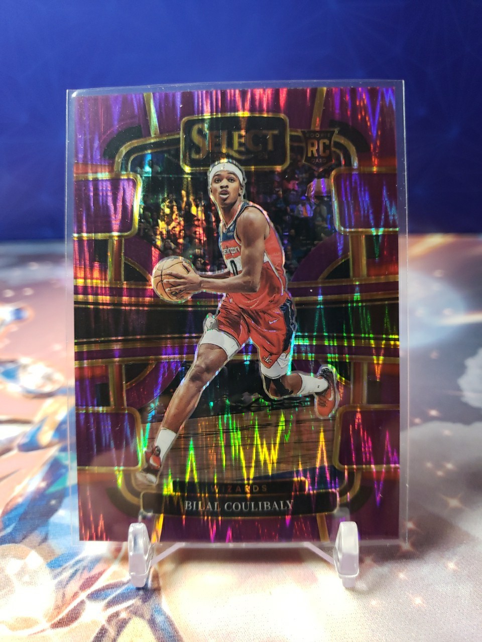 2023-24 Panini Select Concourse Bilal Coulibaly #97 Purple Flash Prizm /175 RC