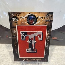 2010 Topps Baseball Hat Logo Elvis ANDRUS MHR-245 33/99