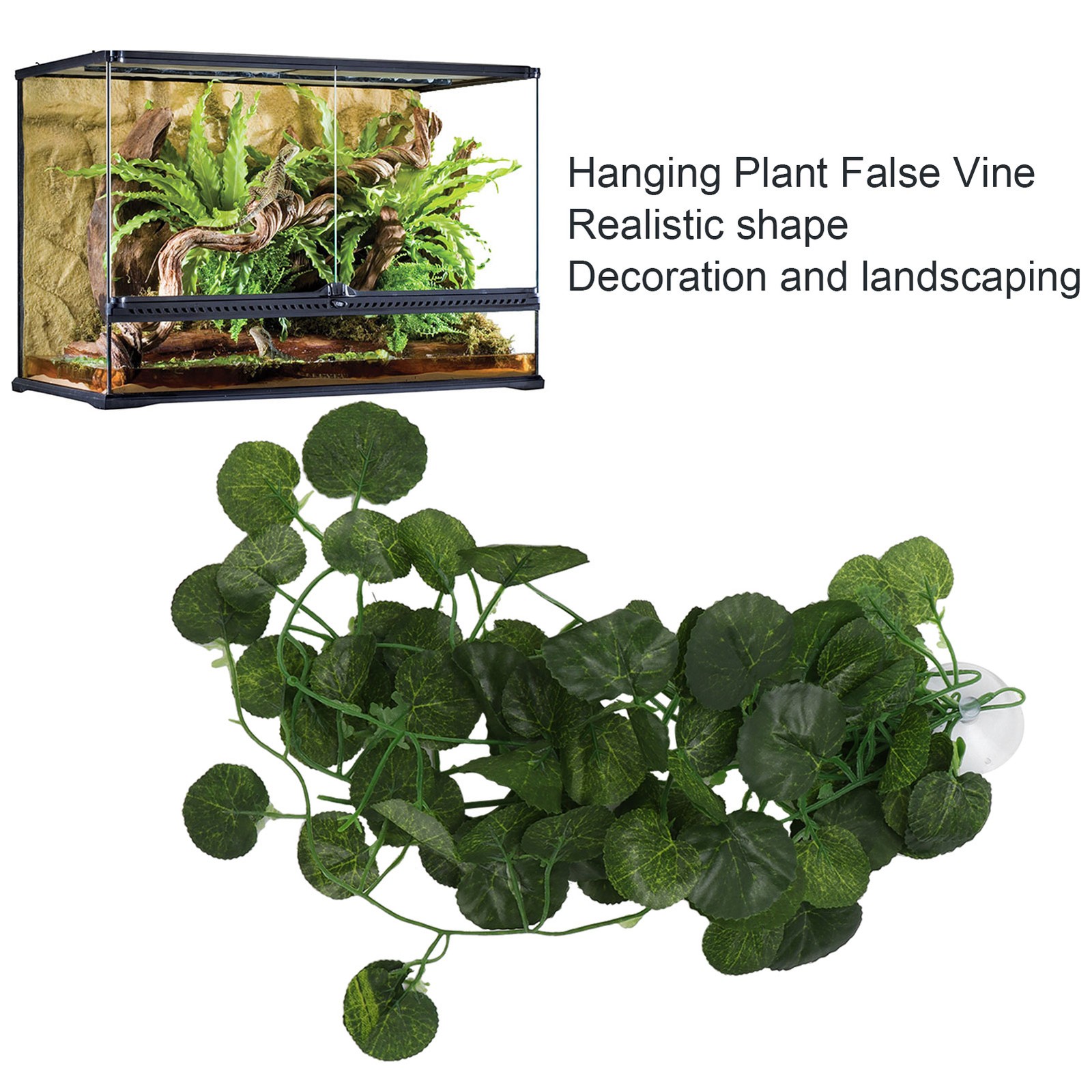 2.5m Hanging Plant False Vine Realistic Decor Reptile Decoration Excellent