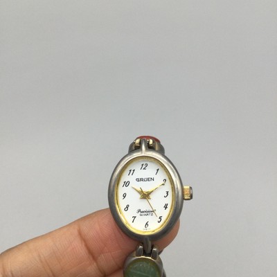 Gruen 80s Scarab Beetle Watch Vintage Gruen Precision Scarab Watch Womens 19mm Gold Tone  main image 4