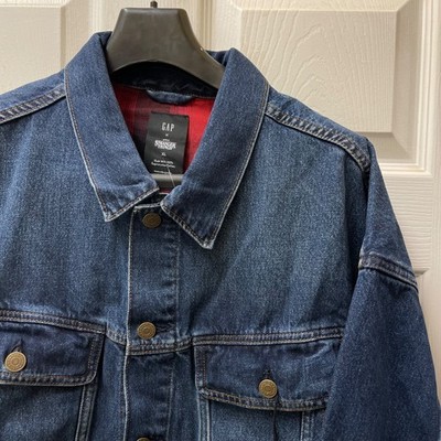 GAP x Stranger Things Adult XL Icon Denim Jacket Flannel Lined True Indigo NWT