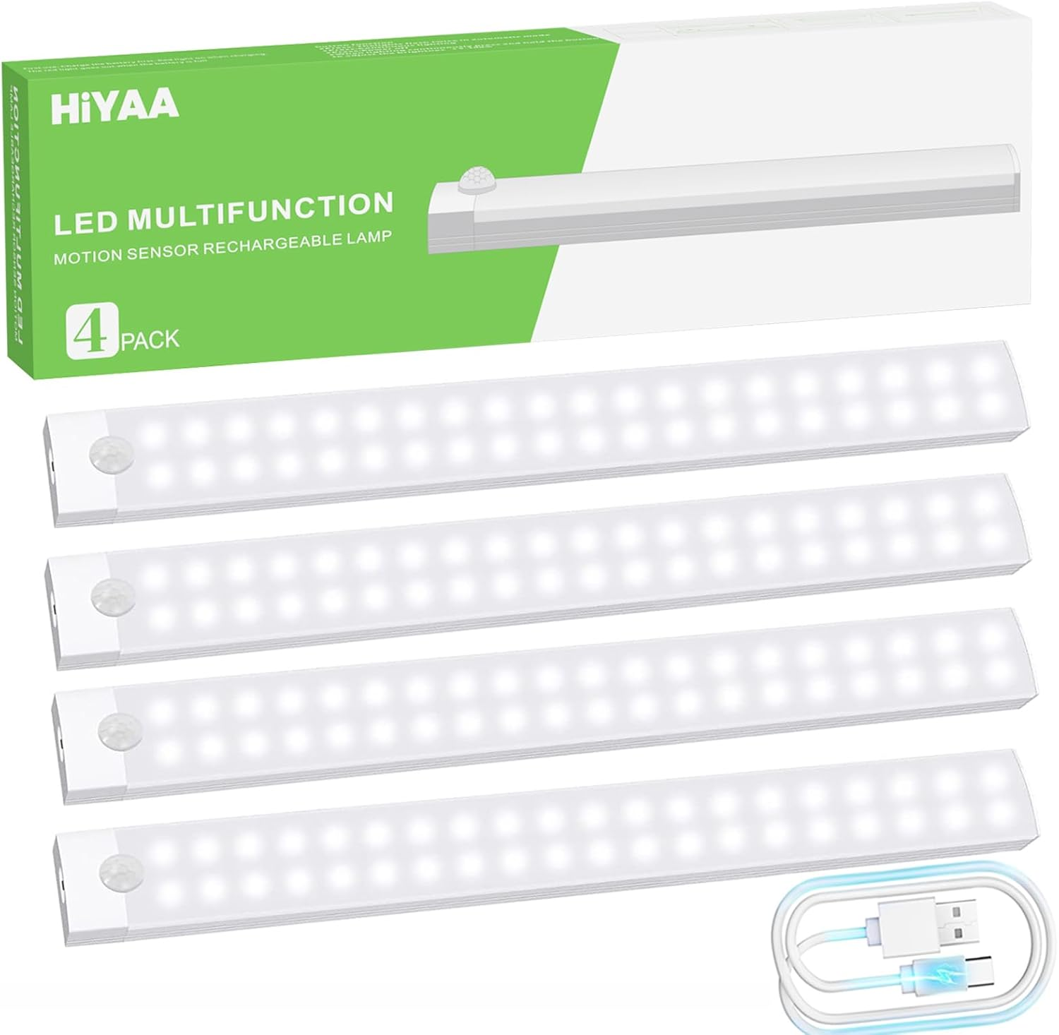 Motion Sensor Lights Rechargeable 40 Leds Wireless Dimming Indoor Night Light, A