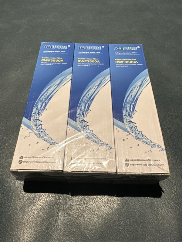 ICEPURE RWF3500A Refrigerator Water Filter Set Of Three (3) Filters New In Box