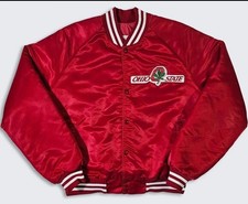 Hand Made Premium Vintage Style New Satin Embroidery Varsity Jacket Adult Size