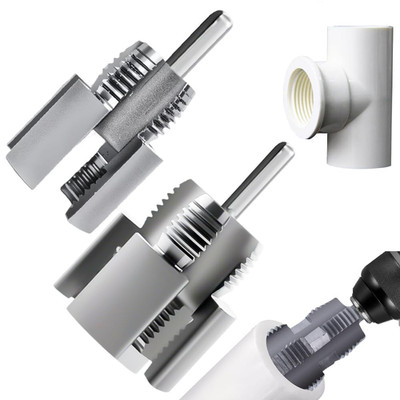 2 PCS Pipe Thread Cutting Tool,Integrated Internal & External Pipe Threading Too