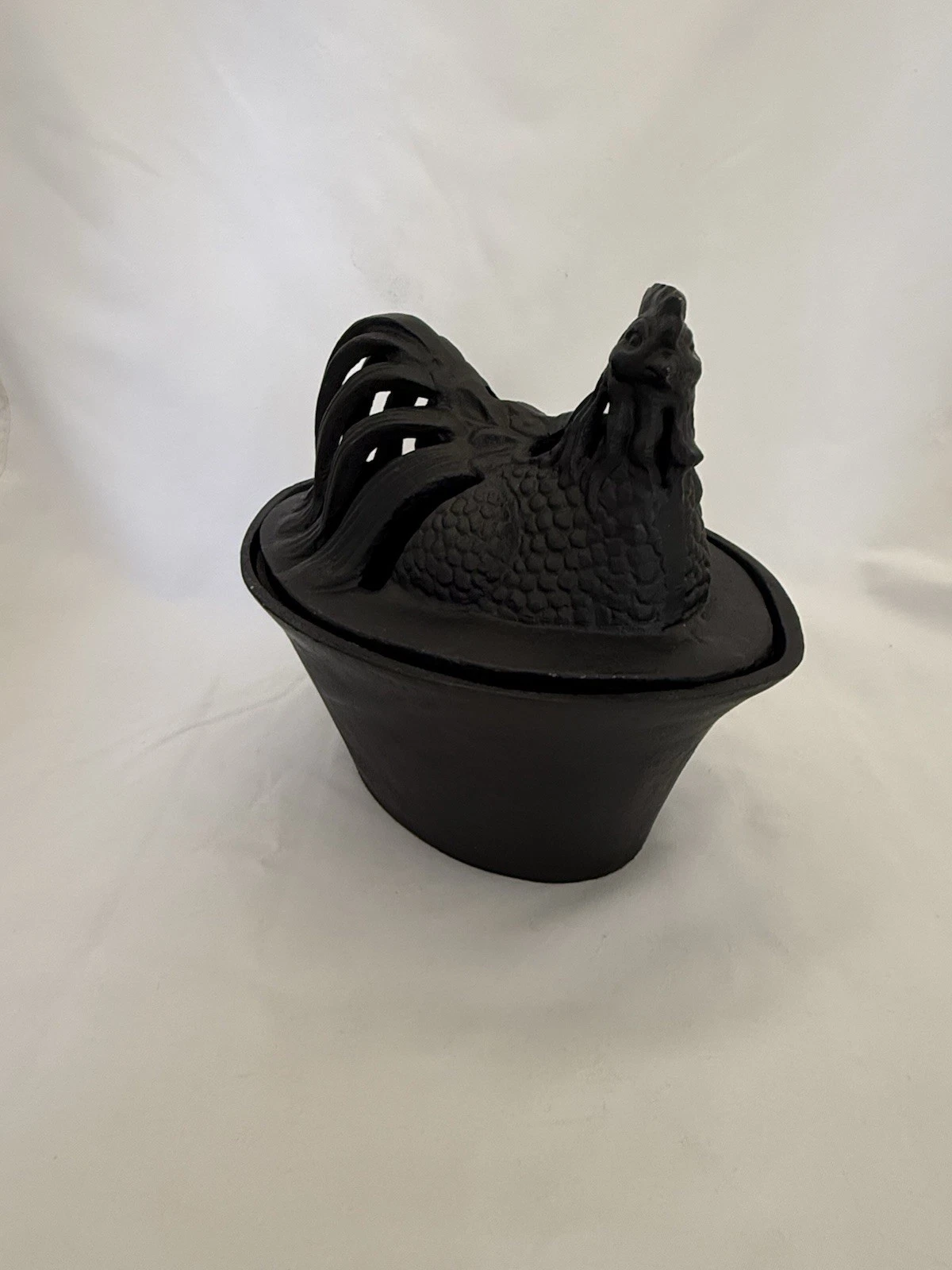 Cast Iron Black Chicken Stove Steamer US Stove 1 Quart Enamel Wood Humidifier