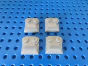 LEGO 4 x Schrägstein Motorhaube 47457  2x2 gewölbt mit Noppen perl hellgrau