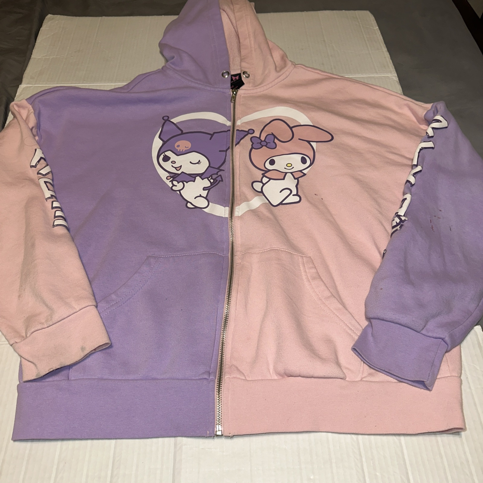 Sanrio My Melody & Kuromi Pastel Split Hoodie Hot Topic Sweatshirt