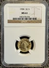 1904 Gold Liberty Head $2.5 NGC MS61