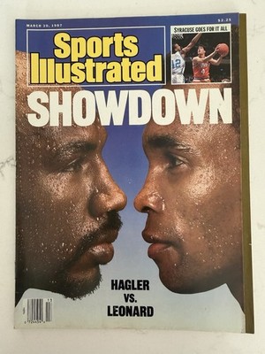MARVIN HAGLER / SUGAR RAY LEONARD BOXING USA SPORTS ILLUSTRATED MAGAZINE 1987