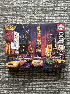 Puzzle - Neon Times Square - 1000 Teile nachtleuchtend, New York, Educa # 18499