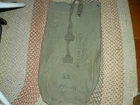 WW2 US Military Army Navy Sea Bag Green Canvas Duffle Bag with strap 1940s