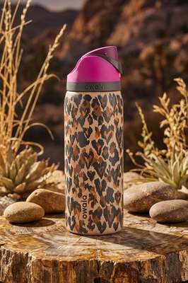 #ad NEW Owala quot;Wild at Heartquot; 32oz Free Sip Limited Edition UO Cheetah Leopard Print $32.99