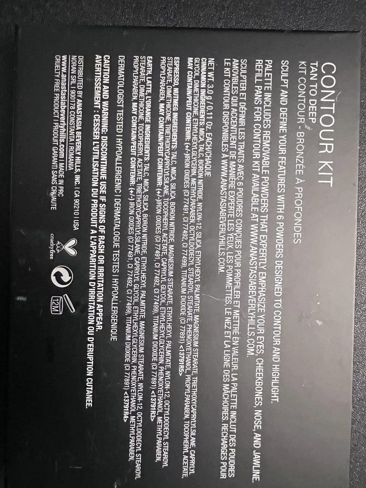 Anastasia Beverly Hill Contour Kit Tan To Deep * NEW* - Image 3 of 3