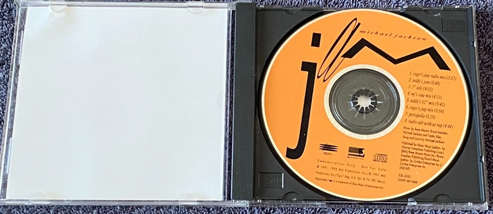 MICHAEL JACKSON - Jam CD 8 TRACKS Promo Michael Jordan 1992 ESK4583 MEGARARE! - Image 2 of 2