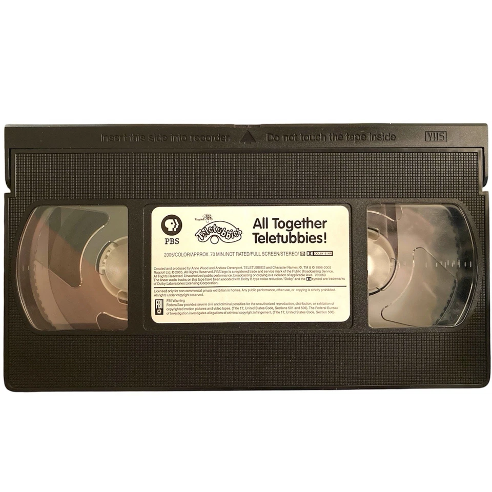 All Together Teletubbies VHS 2005 PBS Kids Late Release Cartoon Rare - Image 2 of 2