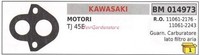 Dichtung Vergaser Seite Luftfilter Kawasaki Hecke-SchneidgeräTe Tj 45E 014973