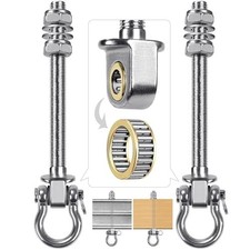 Heavy Duty Bearing Swing Hangers, 2 Pack Stainless Steel Swing Set Hooks for Woo