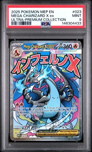 2025 POKEMON MEP PROMO ULTRA-PREMIUM COLLECTION #023 MEGA CHARIZARD X EX PSA 9
