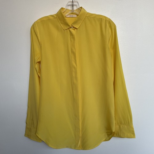 Celine Phoebe Philo Silk Blouse Button 