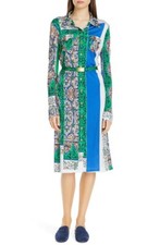 New Tory Burch patchwork print Crista Shirt Dress Size XS