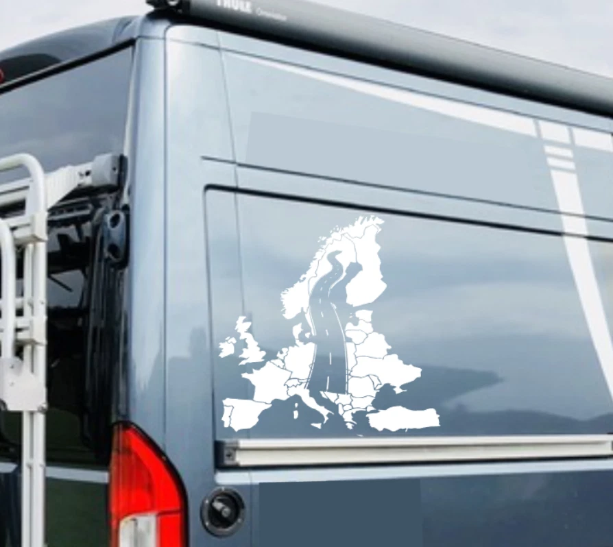Europakarte Aufkleber Europa Karte 30cm, 40cm, 50cm, 60cm für Wohnmobil (43/8/1) - Image 3 of 4