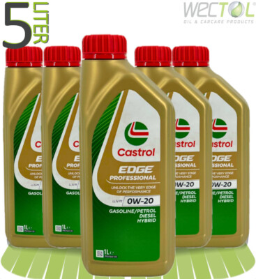 Castrol EDGE Professional LL IV 0W-20 VW 508 00 / 509 00 Porsche C20 5 Liter