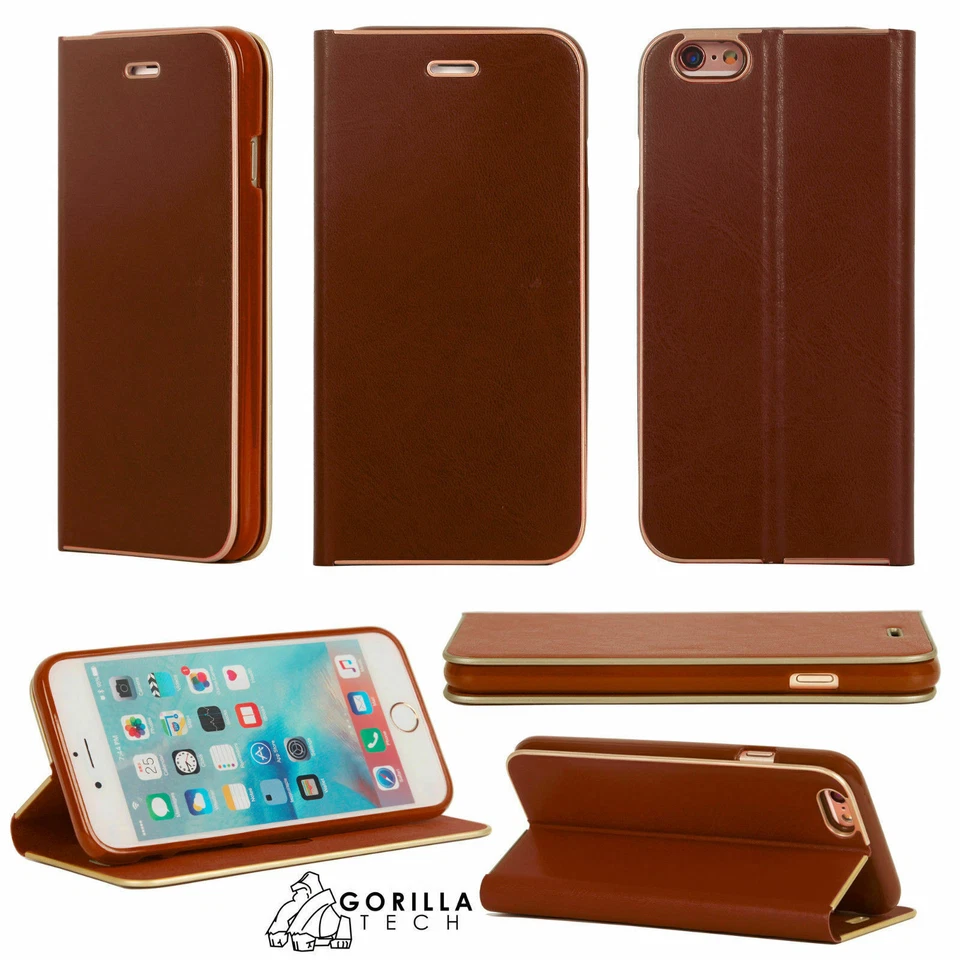 Ultra Slim Leather Wallet Case Flip Smart Stand Designer Cover for Mobile Phone - Image 3 of 4
