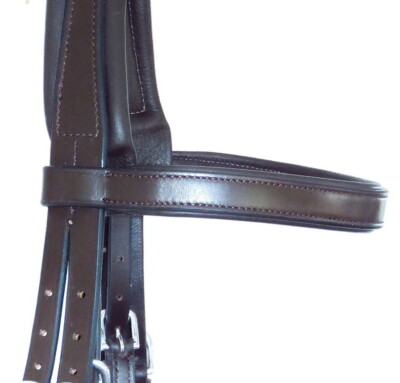 FSS gepolstertes Stirnband flach Leder Showjäger geritten Cob Worker In-Hand Trad neu
