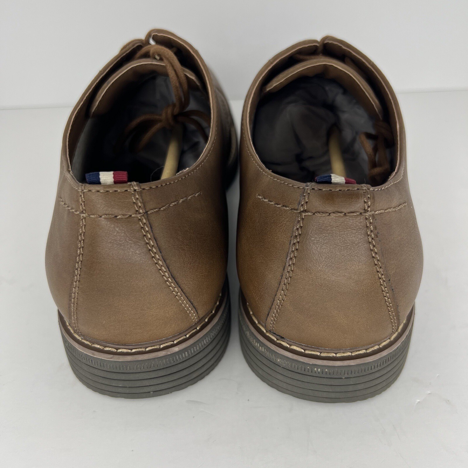 SAOLA Scarpe eleganti IZOD IkedTan Oxford stringate da uomo taglia 13 antiscivolo tacco a blocco