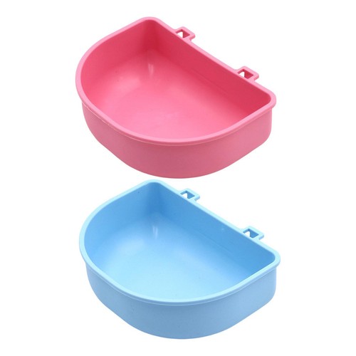 Portable Pet Bowl Hanging Puppy Food Waterer Feeder Cat Dishes Pet Cage