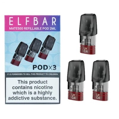 ELF Bar Mate 500 Refillable Pod 1.6ml - Pack of 3 for sale online | eBay UK