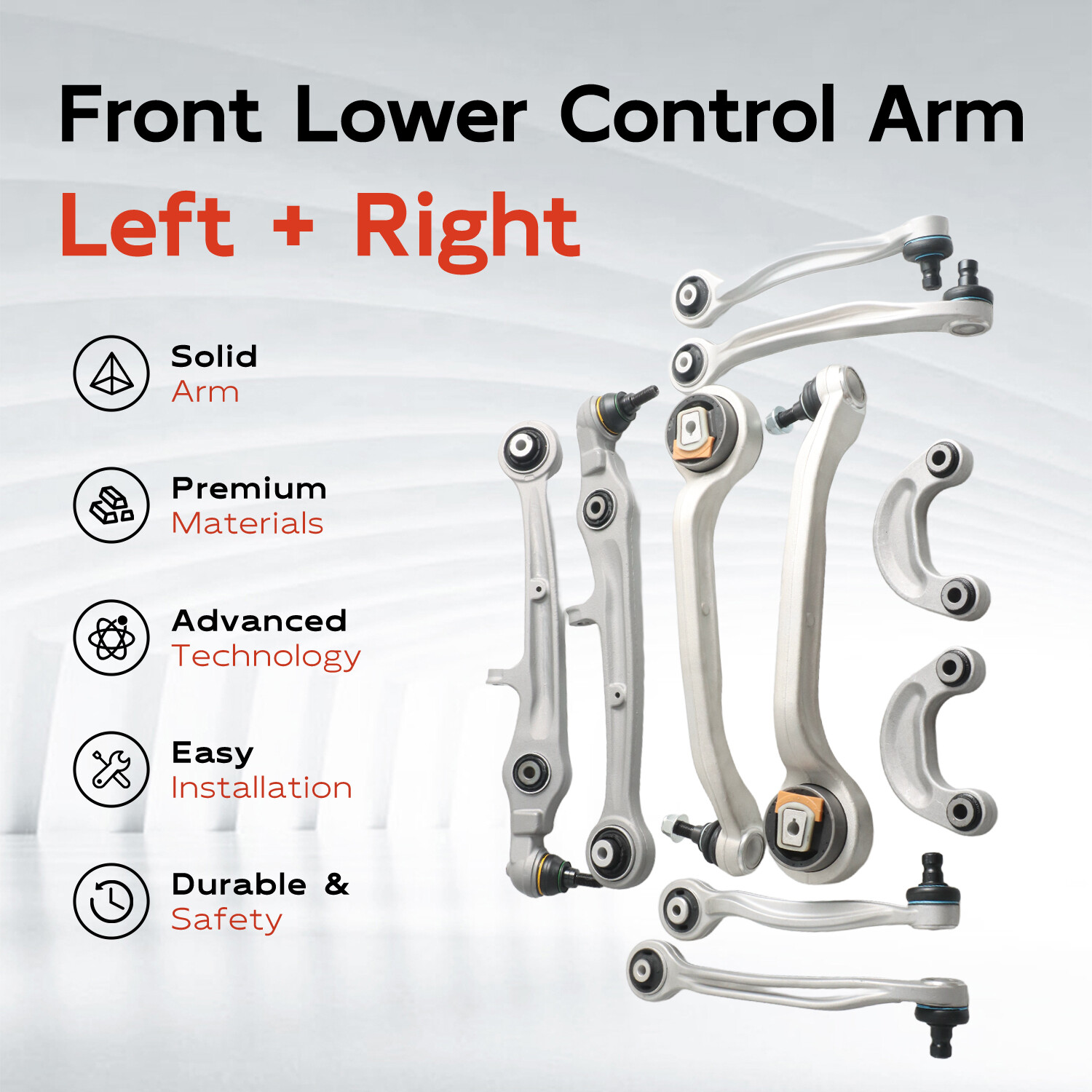 Front Upper Lower Suspension Control Arm Set for 2004-2019 Continental Bentley