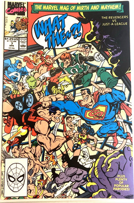 WAS IST DAS.. ?.  NUMMER 7. THE REVENGERS VS JUST A LEAGUE. JOHN BYRNE-COVER. 1990.