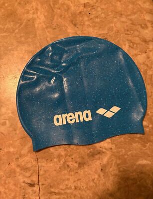 Junior Silicone Swim Cap Blue 6-12 yo Arena NWT