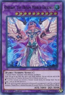 Yugioh - Oneiros Dream Mirror Erlking 1st Edition Super Rare NM - Free Holo  Card