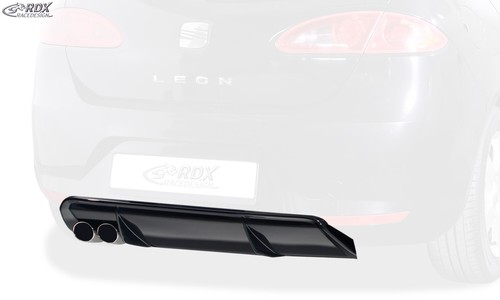 Difusor trasero RDX para SEAT León 1P (2006-2009) ABS negro aproximación difusor - Imagen 3 de 3