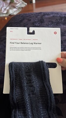 NWT Lululemon Find Your Balance Studio Leg Warmer M/L B