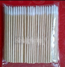 200 Mini Spearhead wood cleaning cotton swab for makeup cleaning / IT cleaning