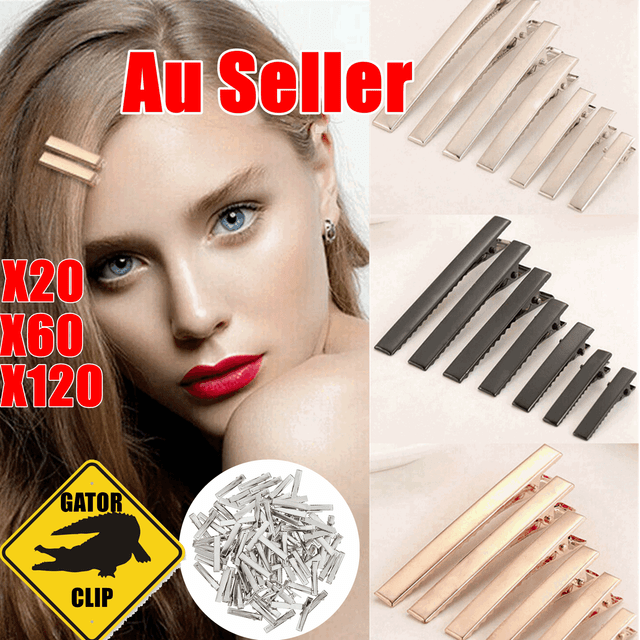 DIY Alligator Bow Blank Hair Clips Small Lot Silver Black Gold Crocodile Craft DIY Alligator Bow Blank Hair Clips Small Lot Silver Black Gold Crocodile Craft