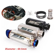 2.36" Motorcycle Universal Exhaust Tail Tips Slip On 60mm Muffler Silencer Pipe