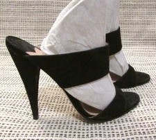 Women's MIU MIU Black Suede Sandals/Heels Size 36.5