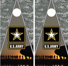 Army Soldiers Digital Camo Cornhole Board Wraps Decals Graphics Skins