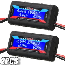 2PCS 200A Power Analyzer Watt Meter LCD For RC Battery Solar Wind Power Aircraft