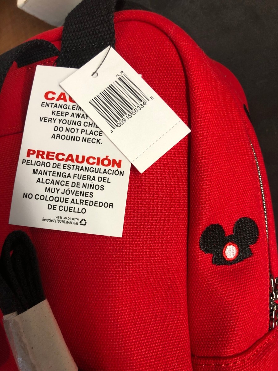 Disney Parks 2020 Mickey Mouse Ears Loungefly Backpack Red Canvas Authentic NWT Disney Parks 2020 Red Canvas Loungefly Mickey Mouse Ear Hat  main image 4