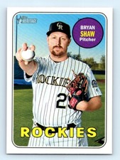 2018 Topps Heritage Bryan Shaw Colorado Rockies #571
