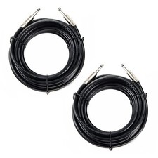 2pcs Professional 50 Feet 12 Gauge 1/4 Inch To 1/4 Inch Male Speaker Cables 50ft