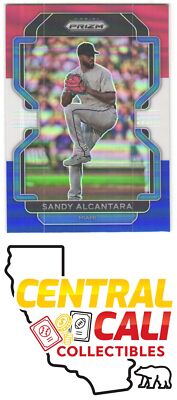 2022 Panini Prizm Sandy Alcantara #74 Red/White/Blue Prizm